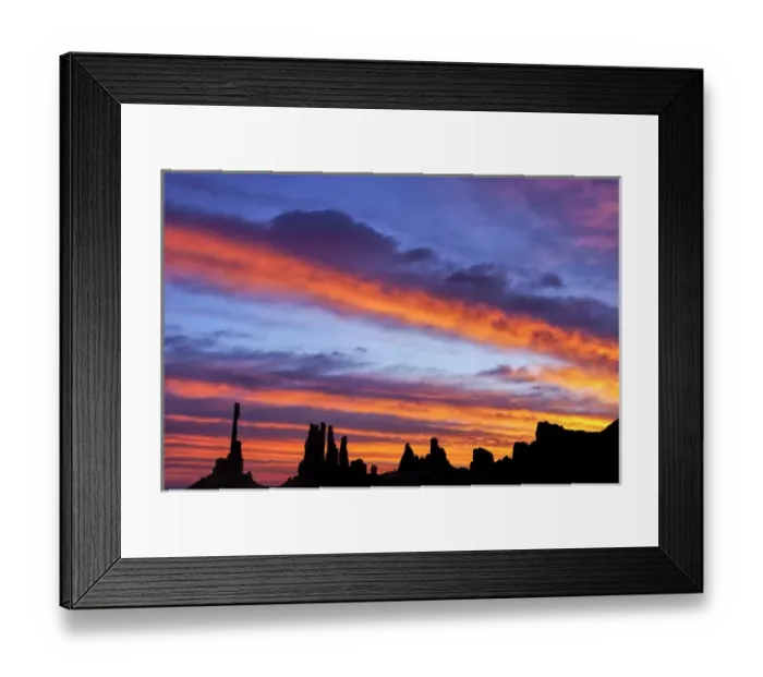 Framed Print : USA, Utah, Monument Valley Navajo Tribal Park. The Totem Poles formations at sunset Framed Print : USA, Utah, Monument Valley Navajo Tribal Park. The Totem Poles formations at sunset