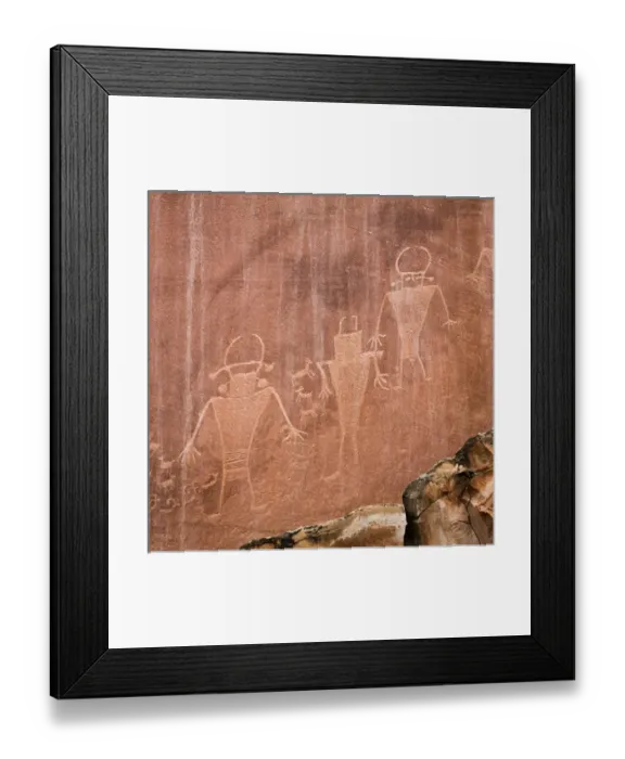 Framed Print : USA, Utah, Capitol Reef National Park. Fremont pictoglyph panel Framed Print : USA, Utah, Capitol Reef National Park. Fremont pictoglyph panel