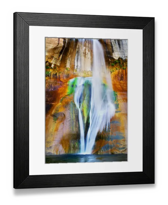 Framed Print : USA Utah Lower Calf Creek Falls Framed Print : USA Utah Lower Calf Creek Falls