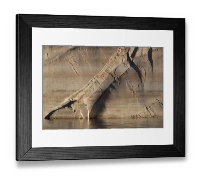 Framed Print : North America, USA, Utah. Sandstone canyon wall detail, Glen Canyon National Recreation Area