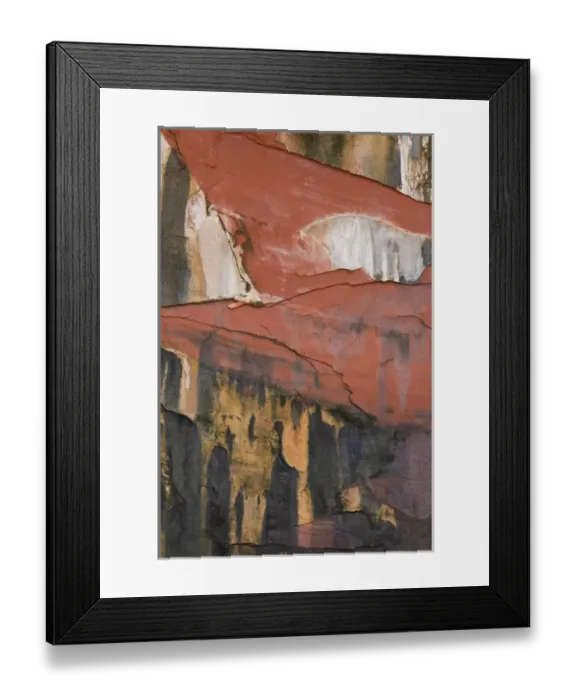 Framed Print : North America, USA, Utah. Abstract design formed from seeps in canyon wall, Double Arch Alcove Framed Print : North America, USA, Utah. Abstract design formed from seeps in canyon wall, Double Arch Alcove