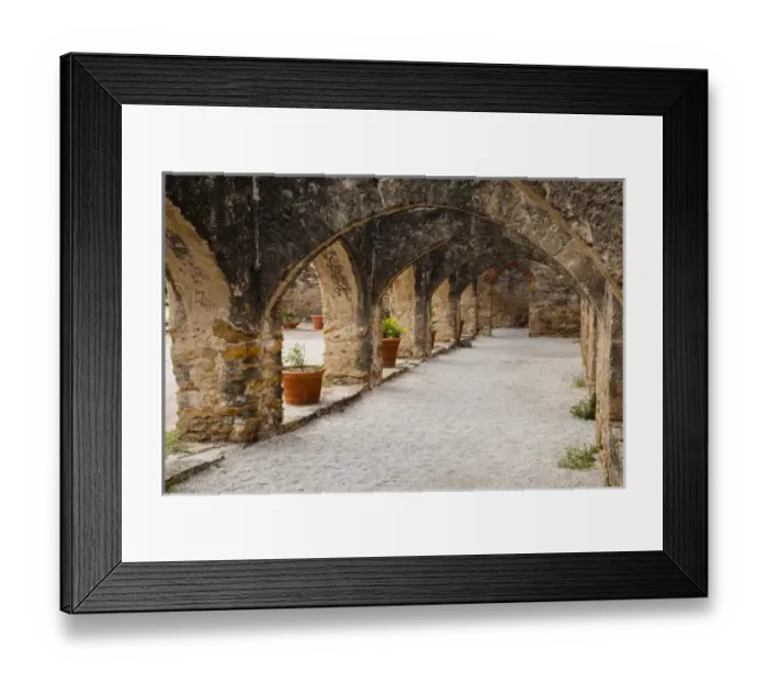 Framed Print : Archway at Mission San Jose