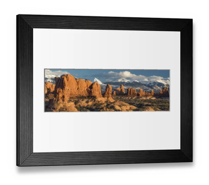 Framed Print : North America, USA, Utah. Red rock formations of the Windows Section with clouds Framed Print : North America, USA, Utah. Red rock formations of the Windows Section with clouds