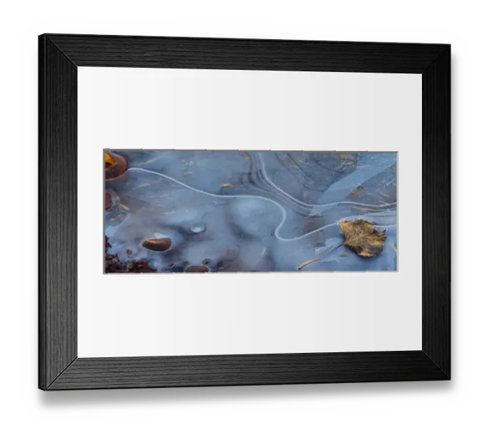 Framed Print : North America, USA, Utah, Natural Bridges National Monument. Leaf with frozen ice pattern