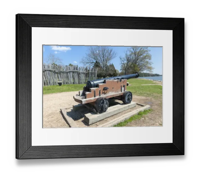 Framed Print : USA, Virginia, Jamestown, Jamestown Island, cannon