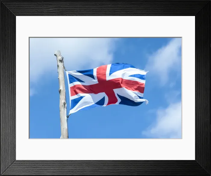 Framed Print : USA, Virginia, Jamestown, British flag