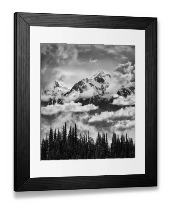 Framed Print : USA, Washington, Olympic National Park, Mount Carrie and Carrie Glacier through Framed Print : USA, Washington, Olympic National Park, Mount Carrie and Carrie Glacier through