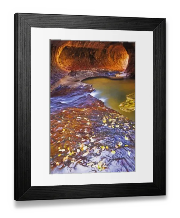 Framed Print : The Subway along North Creek, Zion National Park, Utah USA