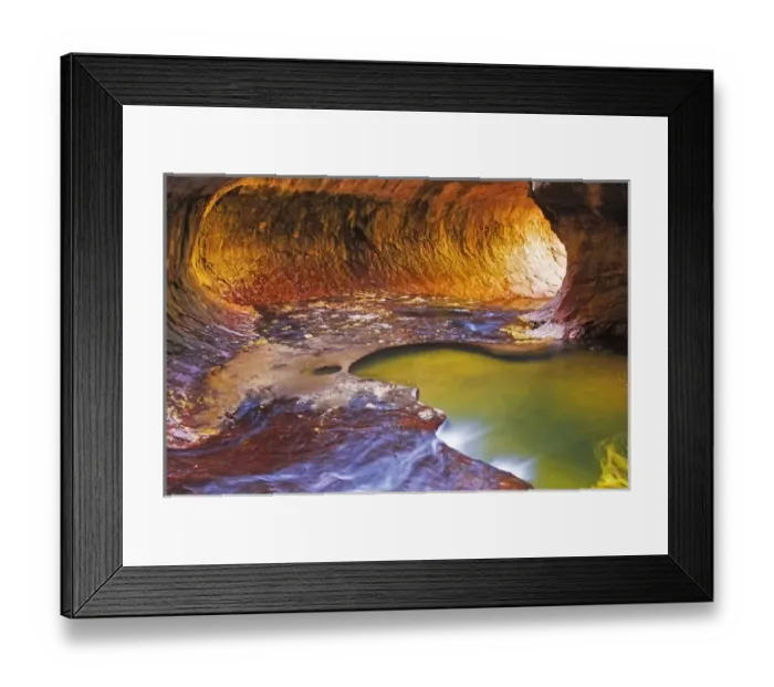 Framed Print : The Subway along North Creek, Zion National Park, Utah USA
