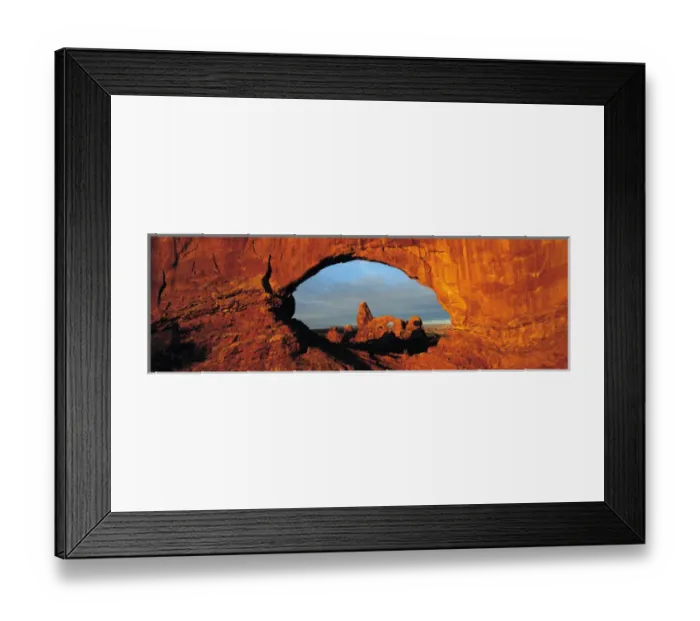 Framed Print : View through natural rock window, Utah, USA Framed Print : View through natural rock window, Utah, USA