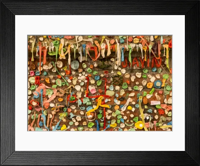 Framed Print : USA, Washington, Seattle. Gum wall