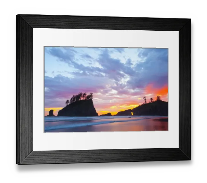 Framed Print : USA, Washington, Olympic National Park. Second Beach at sunset Framed Print : USA, Washington, Olympic National Park. Second Beach at sunset
