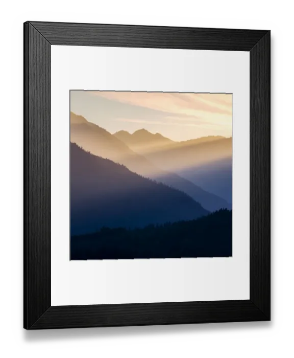 Framed Print : USA, Washington, Seabeck. Sunset in the Olympic National Forest