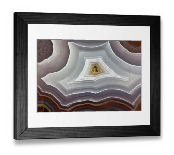 Framed Print : Banded Mexican Agate, Sammamish WA Framed Print : Banded Mexican Agate, Sammamish WA