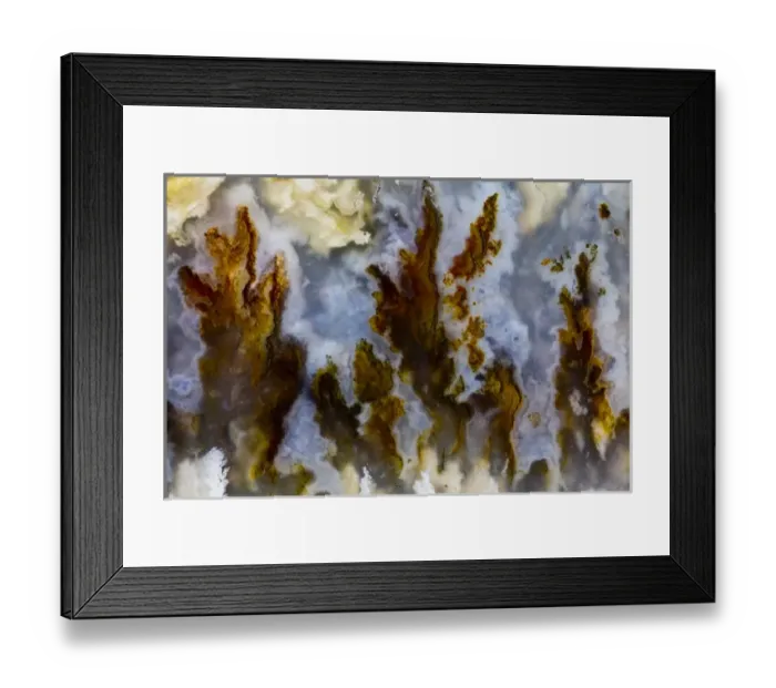 Framed Print : Graveyard Point Plume Agate Oregon