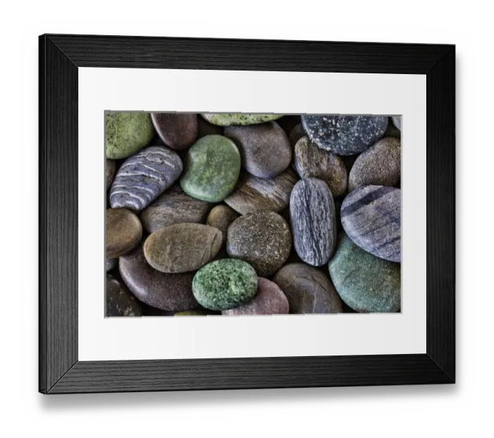Framed Print : USA, Washington, Seabeck. Smooth beach rocks Framed Print : USA, Washington, Seabeck. Smooth beach rocks