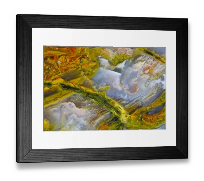 Framed Print : Rainbow Ridge Picture Agate, Randsburg, CA Framed Print : Rainbow Ridge Picture Agate, Randsburg, CA