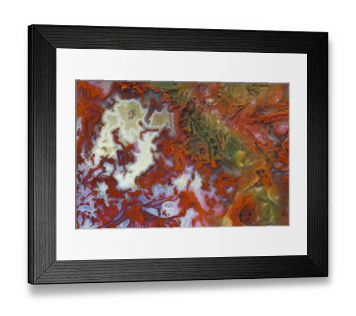 Framed Print : Agate in colorful design, Sammamish WA Framed Print : Agate in colorful design, Sammamish WA