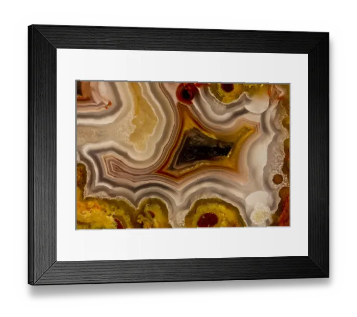 Framed Print : Banded Mexican Agate, Sammamish WA Framed Print : Banded Mexican Agate, Sammamish WA