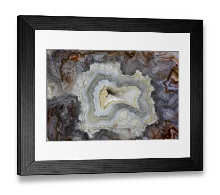 Framed Print : Banded Agate Sammamish Washington