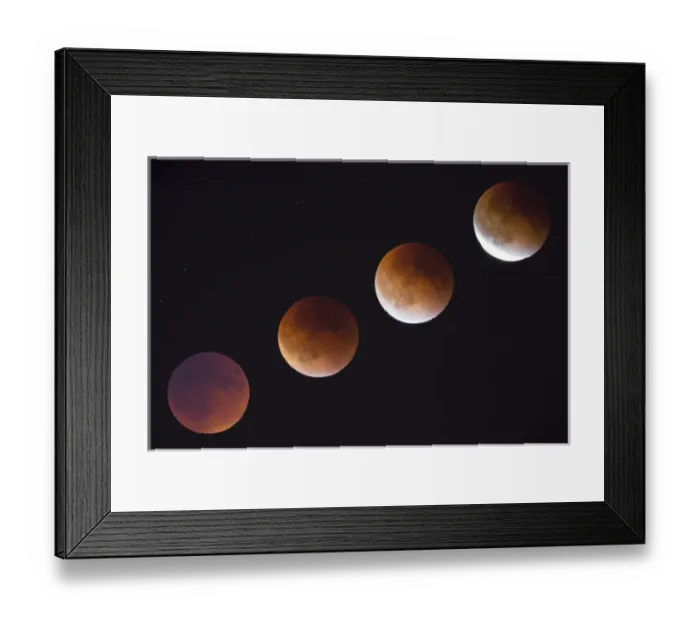 Framed Print : WA, Seattle, Lunar Eclipse; phases of total lunar eclipse Framed Print : WA, Seattle, Lunar Eclipse; phases of total lunar eclipse