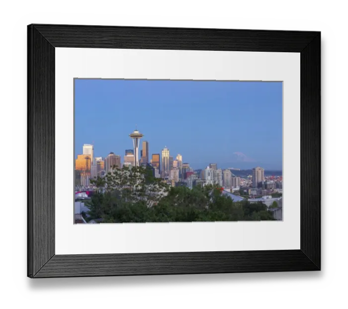 Framed Print : WA, Seattle, skyline view from Kerry Park, with Mount Rainier (2015) Framed Print : WA, Seattle, skyline view from Kerry Park, with Mount Rainier (2015)