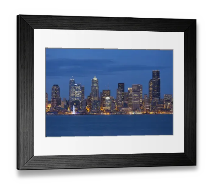 Framed Print : WA, Seattle, skyline view over Elliott Bay from West Seattle (2015) Framed Print : WA, Seattle, skyline view over Elliott Bay from West Seattle (2015)
