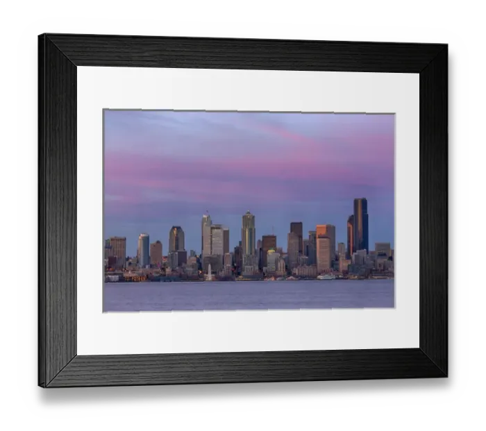 Framed Print : WA, Seattle, skyline view over Elliott Bay from West Seattle (2015) Framed Print : WA, Seattle, skyline view over Elliott Bay from West Seattle (2015)