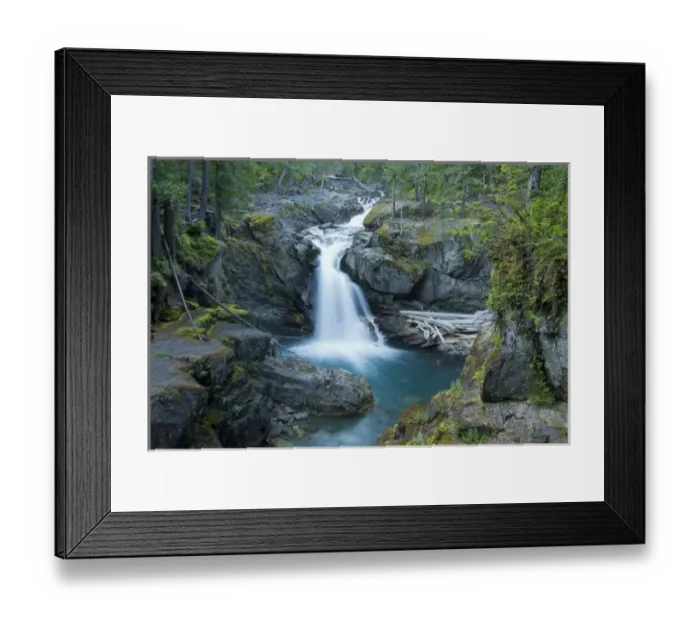 Framed Print : Silver Falls; Mount Rainier National Park; Washington; USA Framed Print : Silver Falls; Mount Rainier National Park; Washington; USA