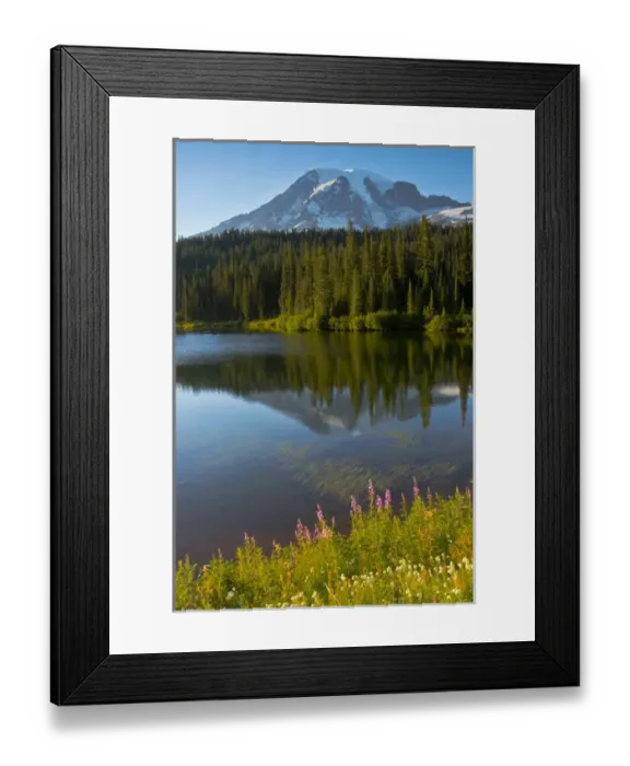 Framed Print : Evening; Mount Rainier; Reflection Lake; Mount Rainier National Park; Washington; USA Framed Print : Evening; Mount Rainier; Reflection Lake; Mount Rainier National Park; Washington; USA