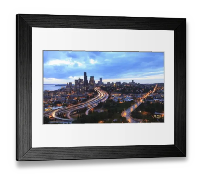 Framed Print : View atop Beacon Hill, Pacific Med Center, Seattle, WA Framed Print : View atop Beacon Hill, Pacific Med Center, Seattle, WA