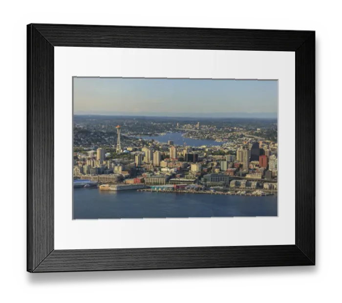 Framed Print : Aerial View of Seattle, WA, USA Framed Print : Aerial View of Seattle, WA, USA