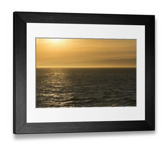 Framed Print : US, WA, Canada, British Columbia. Strait of Juan de Fuca, Vancouver Island, evening light