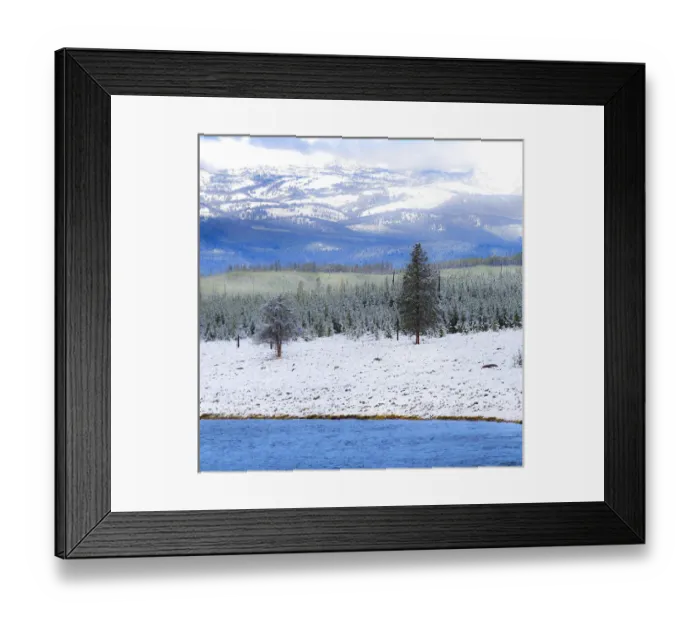 Framed Print : Yelowstone National Park, Wyoming. Landscape. Digitally Altered