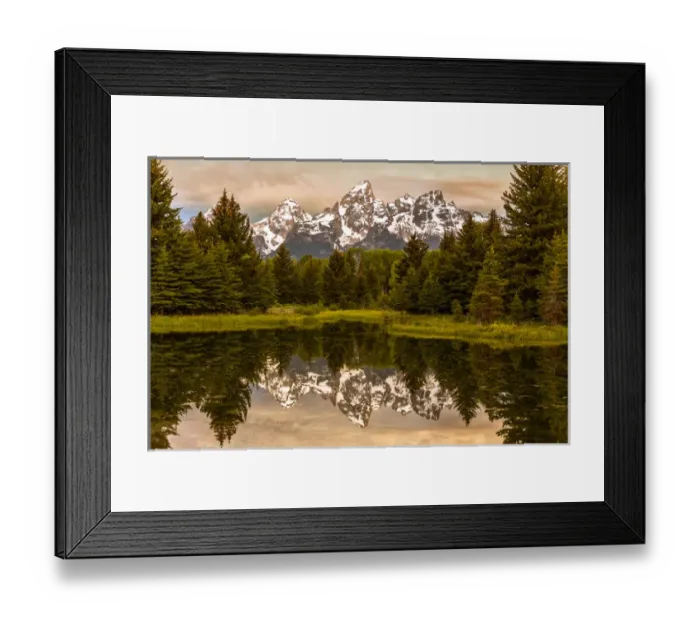 Framed Print : USA Wyoming Grand Tetons National Park Schwabacher Landing Sunrise 2