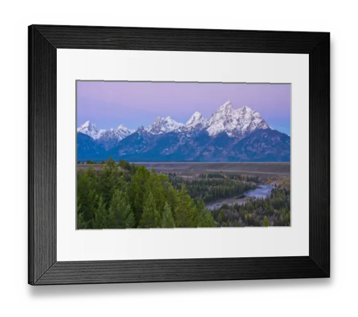 Framed Print : Dawn; Snake River Overlook; Grand teton National Park; Wyoming; USA