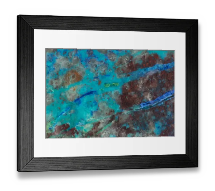 Framed Print : Shattuckite Vulture Mountain Arizona