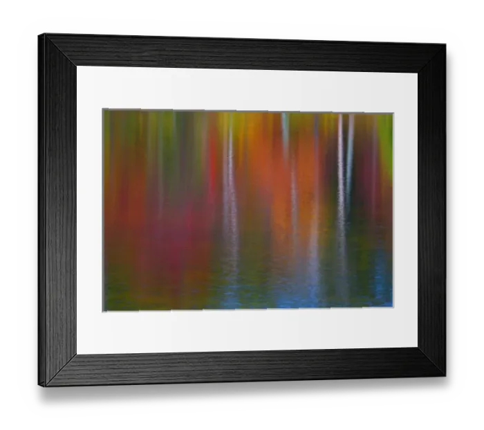 Framed Print : As the wind blew the surface of the water, the reflections became quite abstract Framed Print : As the wind blew the surface of the water, the reflections became quite abstract
