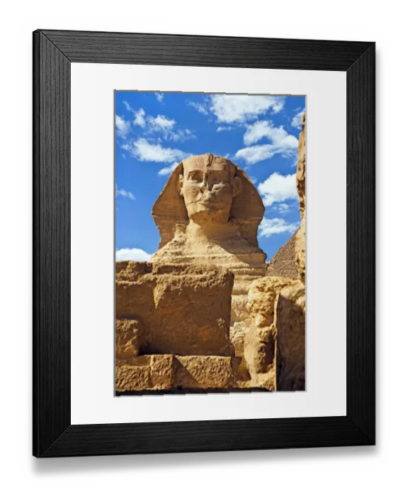 Framed Print : Egypt, Cairo, Giza, The Sphinx and Chefren Pyramid Framed Print : Egypt, Cairo, Giza, The Sphinx and Chefren Pyramid
