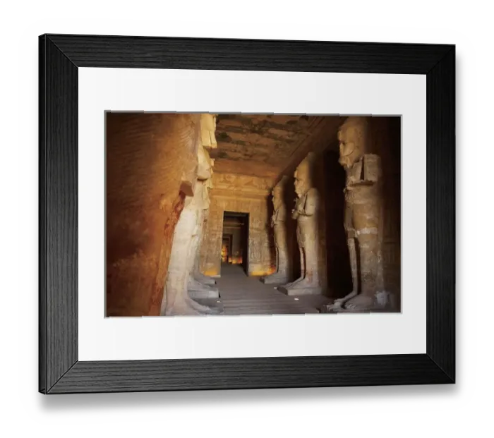 Framed Print : Egypt, Abu Simbel, The Greater Temple, Statues line the entrance inside the Temple Framed Print : Egypt, Abu Simbel, The Greater Temple, Statues line the entrance inside the Temple