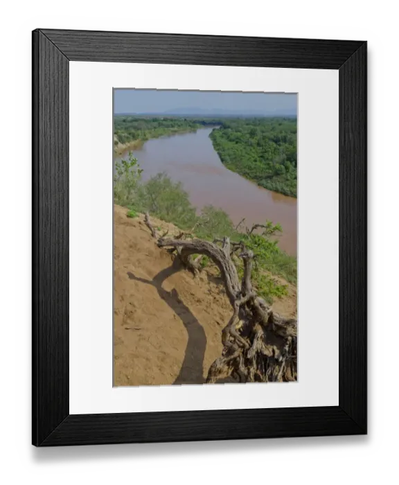 Framed Print : Omo River in Omorate Ethiopia Africa in Lower Omo Valley Framed Print : Omo River in Omorate Ethiopia Africa in Lower Omo Valley