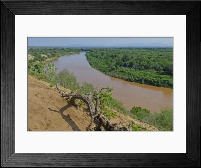 Framed Print : Omo River in Omorate Ethiopia Africa in Lower Omo Valley Framed Print : Omo River in Omorate Ethiopia Africa in Lower Omo Valley