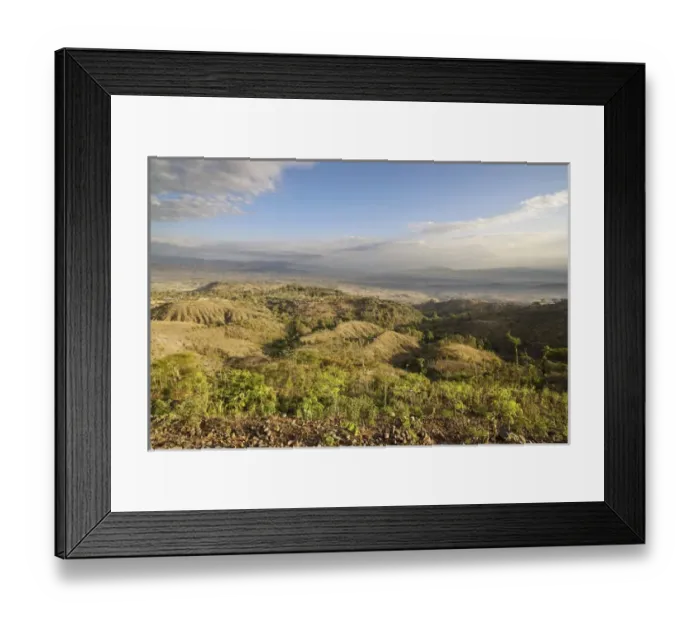 Framed Print : Dry farming on terraces in the steep and mountainous territory of the Konso, Rift valley Framed Print : Dry farming on terraces in the steep and mountainous territory of the Konso, Rift valley
