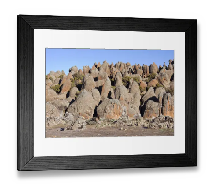 Framed Print : The Rafu Lava Flow with its bizarre rock formations, Sanetti Plateau Framed Print : The Rafu Lava Flow with its bizarre rock formations, Sanetti Plateau