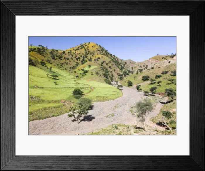 Framed Print : Landscape in Tigray, Northern Ethiopia Framed Print : Landscape in Tigray, Northern Ethiopia