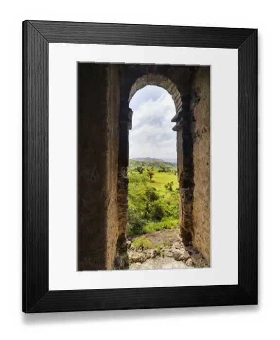 Framed Print : Guzara Castle between Gonder and Lake Tana in Ethiopia