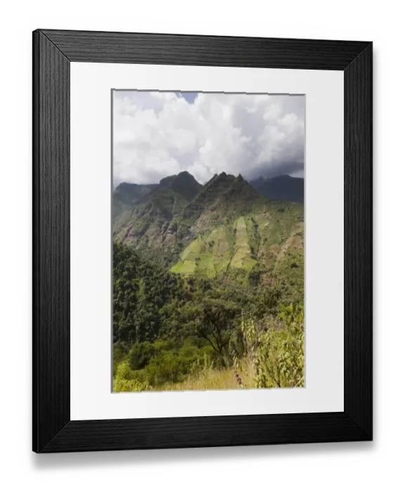 Framed Print : Landscape in the Semien Mountains National Park, Ethiopia Framed Print : Landscape in the Semien Mountains National Park, Ethiopia