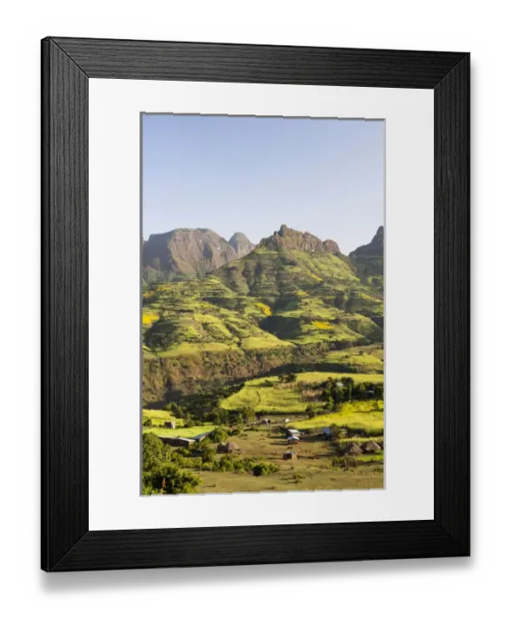 Framed Print : Landscape near the Escarpment of the Semien Mountains, Ethiopia Framed Print : Landscape near the Escarpment of the Semien Mountains, Ethiopia