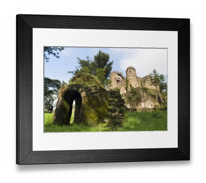 Framed Print : Fasil Ghebbi, a fortress-like royal enclosure, Gonder, Ethiopia