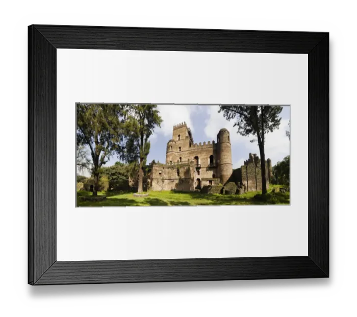 Framed Print : Panorama of Fasil Ghebbi, a fortress-like royal enclosure, Gonder, East Africa Framed Print : Panorama of Fasil Ghebbi, a fortress-like royal enclosure, Gonder, East Africa
